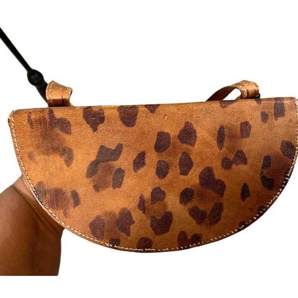 Vintage cheetah print leather Crossbody - image 5