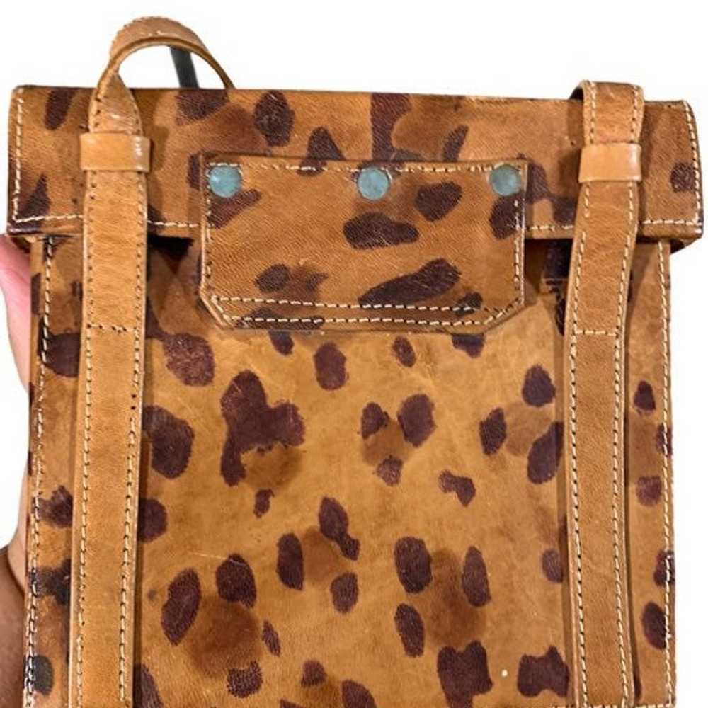 Vintage cheetah print leather Crossbody - image 7