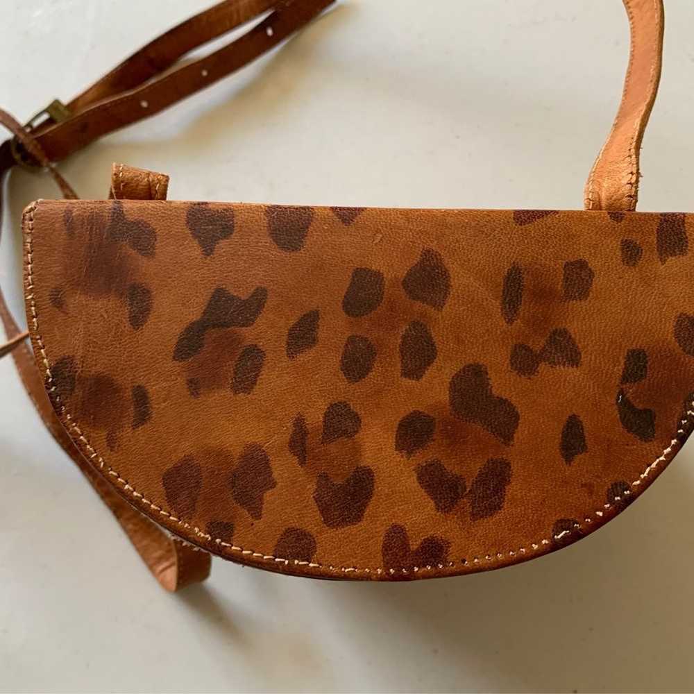 Vintage cheetah print leather Crossbody - image 9