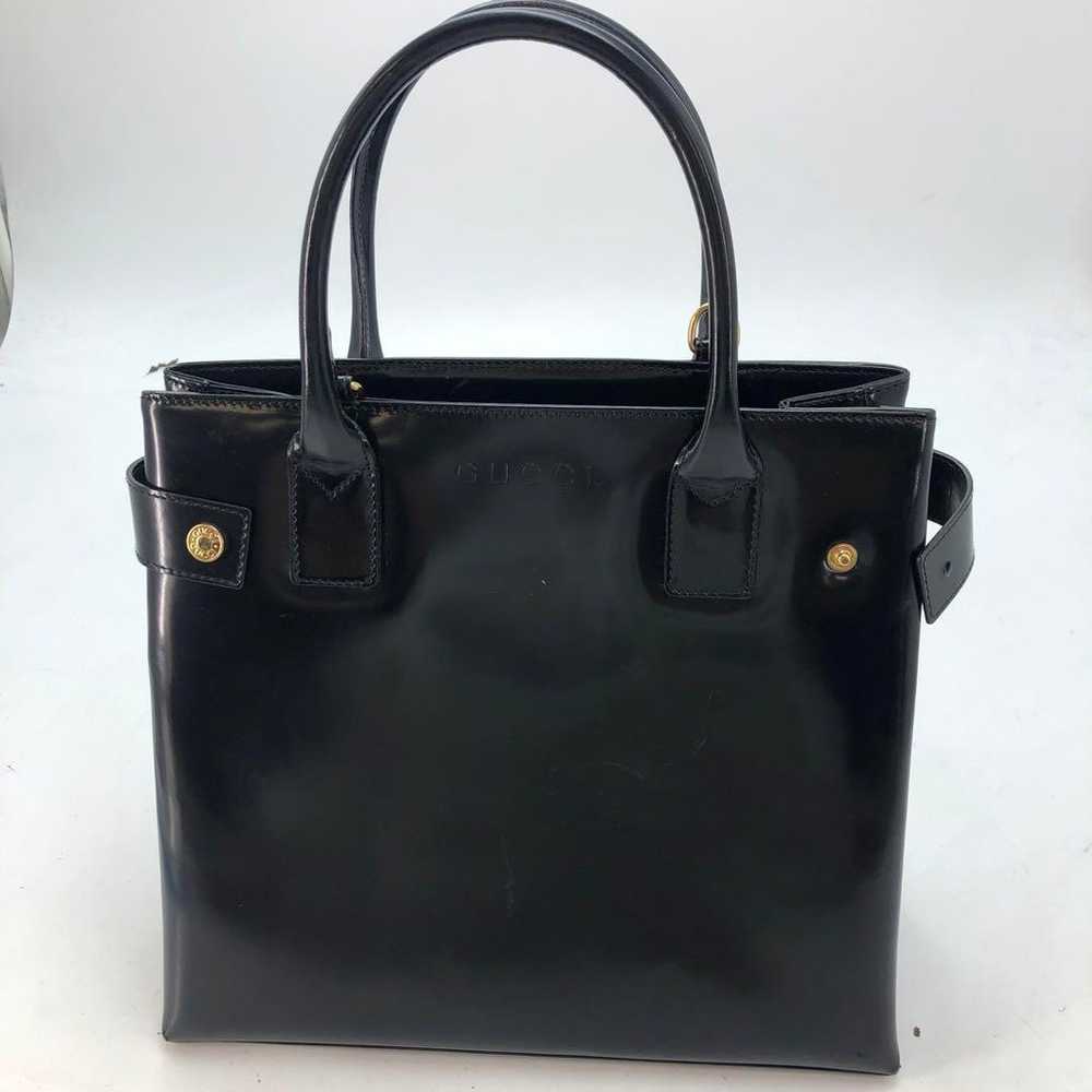 Gucci Handbag Leather Black Business Square FM334 - image 12