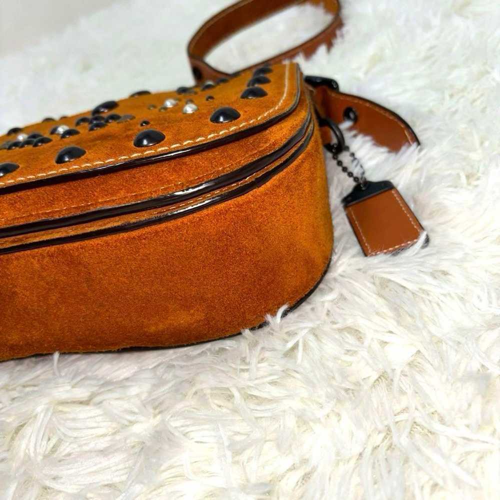 [Rare] COACH Shoulder Bag with Studs in Suede - image 10