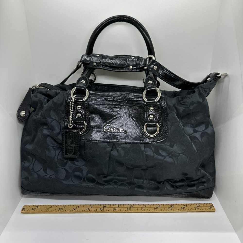 Vintage Coach Ashley Sateen Large Satchel Bag - image 3