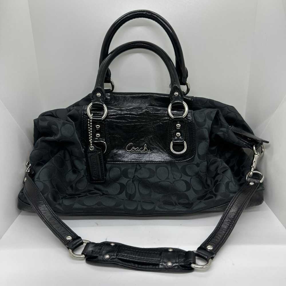 Vintage Coach Ashley Sateen Large Satchel Bag - image 7