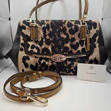 LIKE NEW Coach Madison East West Ocelot Satchel