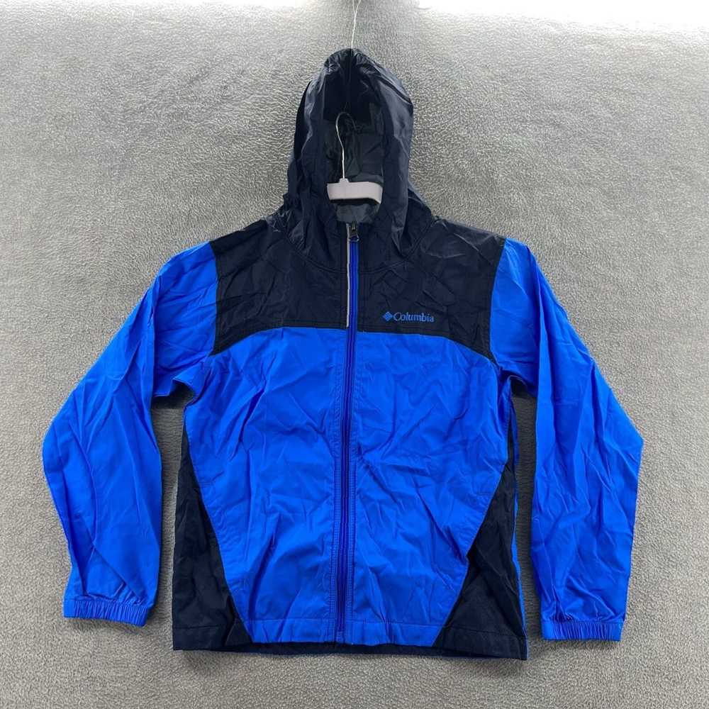 Vintage Columbia Boys Blue Full Zip Hooded Windbr… - image 1