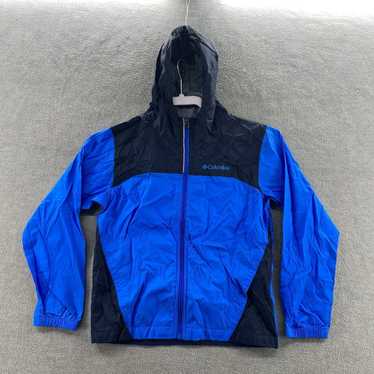 Vintage Columbia Boys Blue Full Zip Hooded Windbr… - image 1