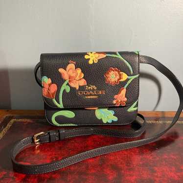 Coach floral crossbody purse - image 1