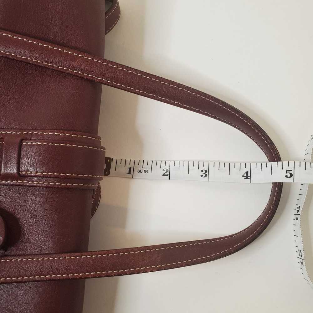 Vintage Coach Hampton Burgundy Leather Handle Bag - image 12