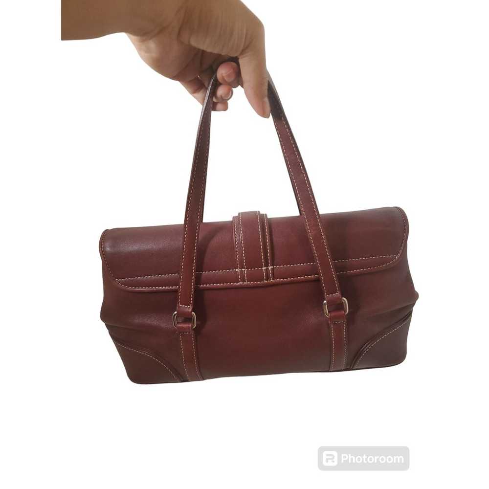 Vintage Coach Hampton Burgundy Leather Handle Bag - image 2