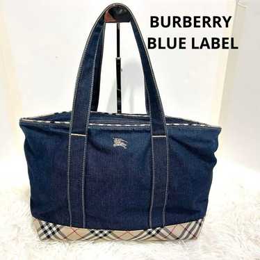 BURBERRY BLUE LABEL Denim Handbag Nova Check