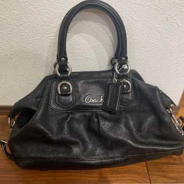 Coach Black Leather Shoulder Bag - image 1