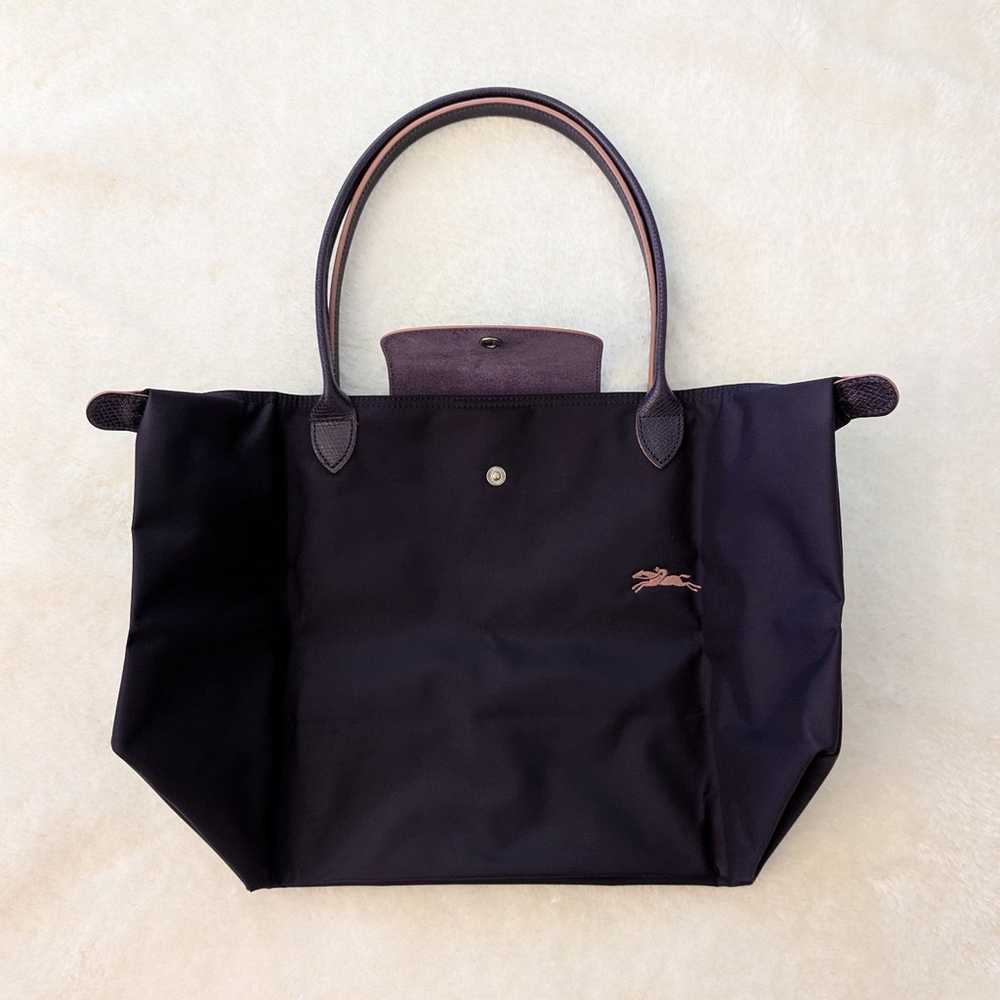 Longchamp Purple Large Le Pliage Nylon Shoulder T… - image 1