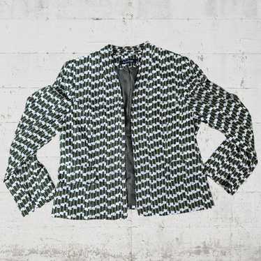 Evan Picone Vintage Evan Picone Green Retro Blaze… - image 1