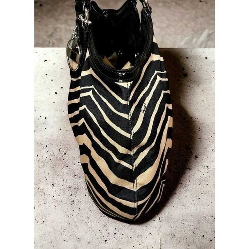 Coach F24022 Devin Zebra Fabric/Patent Leather Sh… - image 4