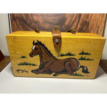 Vintage Enid Collins of Texas Box Bag Wood Purse … - image 1