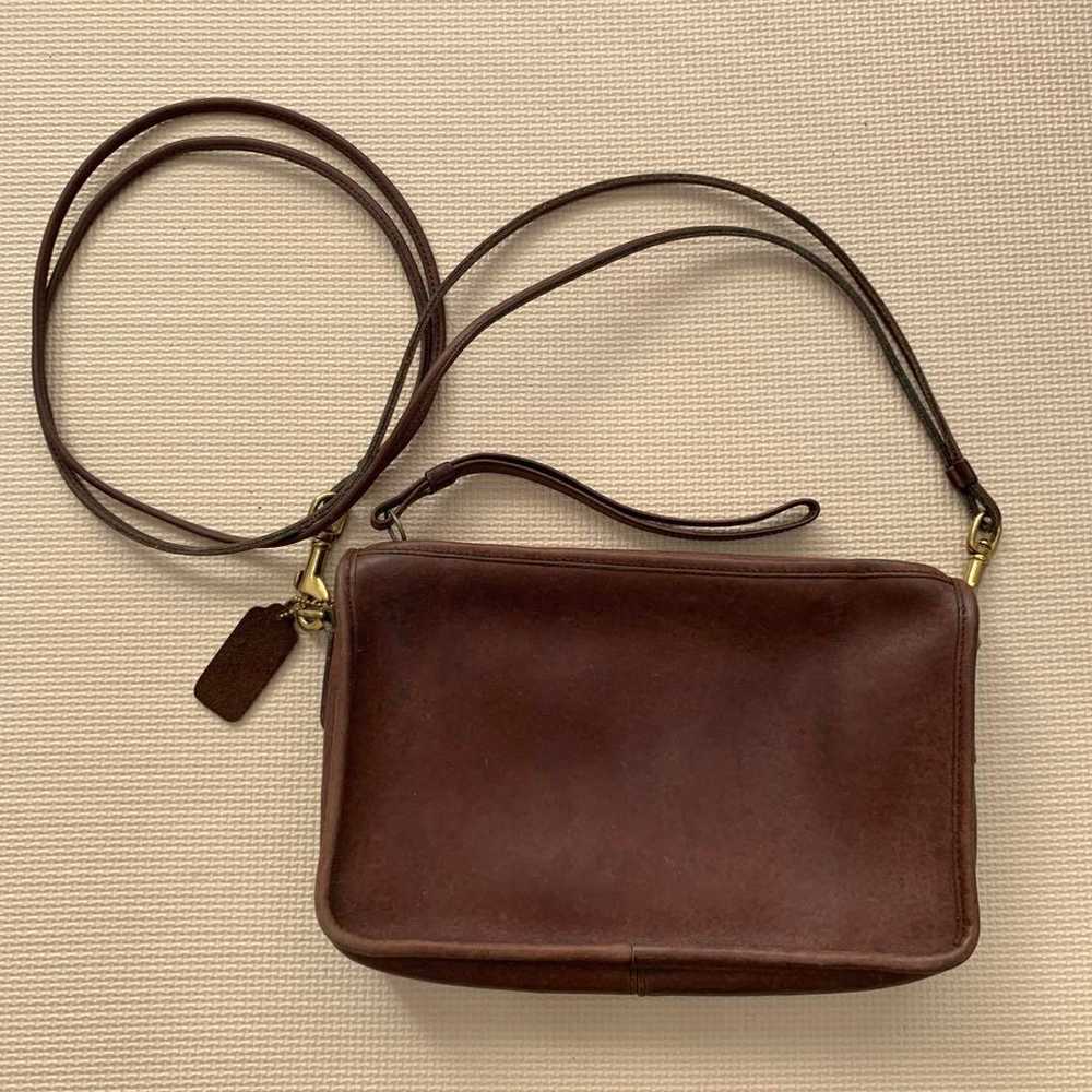 COACH Brown Leather Shoulder Bag - image 1