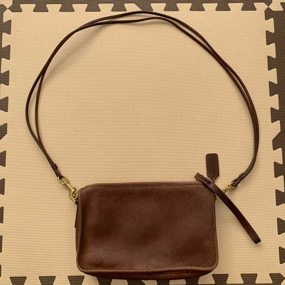 COACH Brown Leather Shoulder Bag - image 2