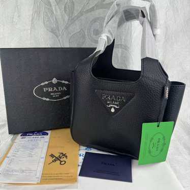 PRADA Leather Tote Bag Black - image 1