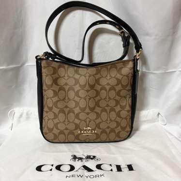 COACH Shoulder Bag C1649 Ellie Signature Gold Hard