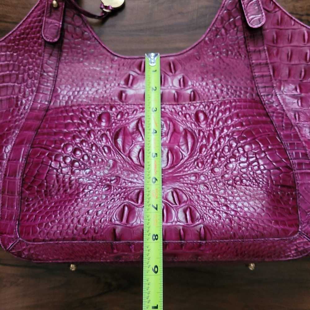 Brahmin Croco Embossed Leather Shoulder Bag - image 11