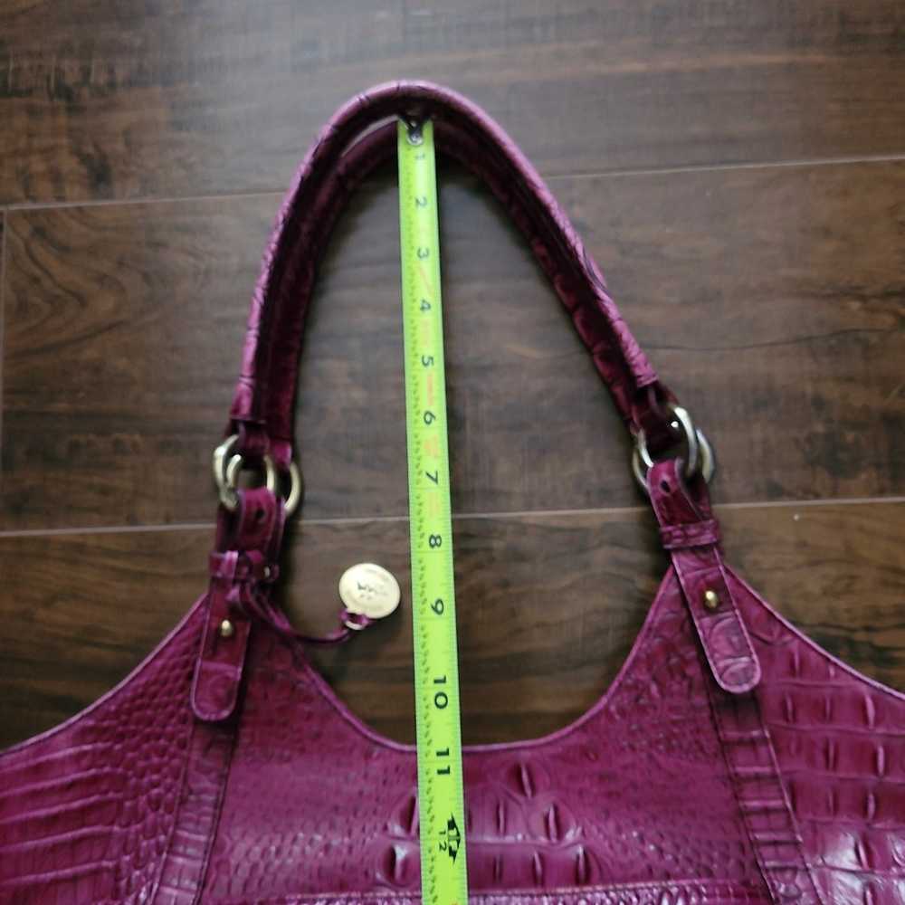 Brahmin Croco Embossed Leather Shoulder Bag - image 12