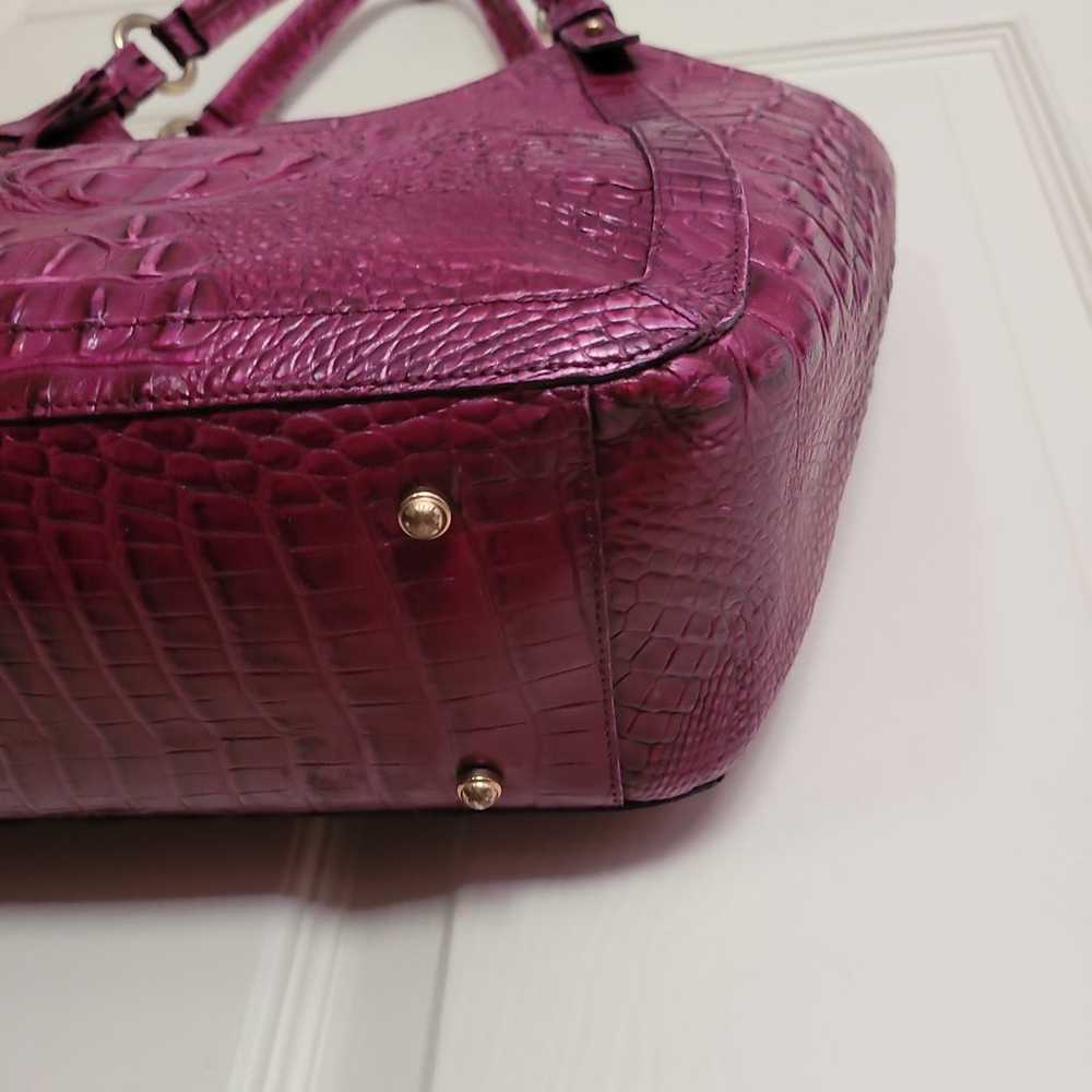 Brahmin Croco Embossed Leather Shoulder Bag - image 7