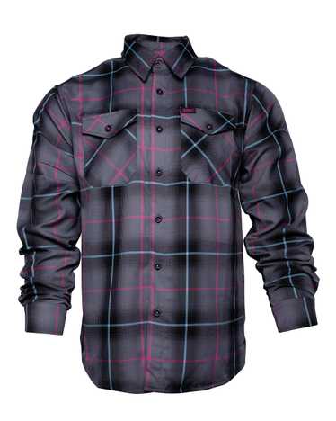 2024 WOMENS DIXXON FLANNEL MEDIUM THE AMETHYST M PURPLE BLACK GREY SHIRT