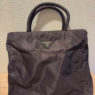 PRADA Brown Nylon Tote Bag