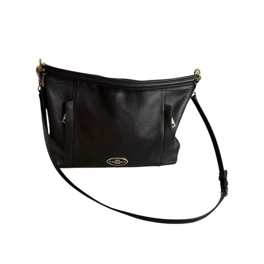 Coach Women's Scout Black Pebble Leather Hobo Bag… - image 1