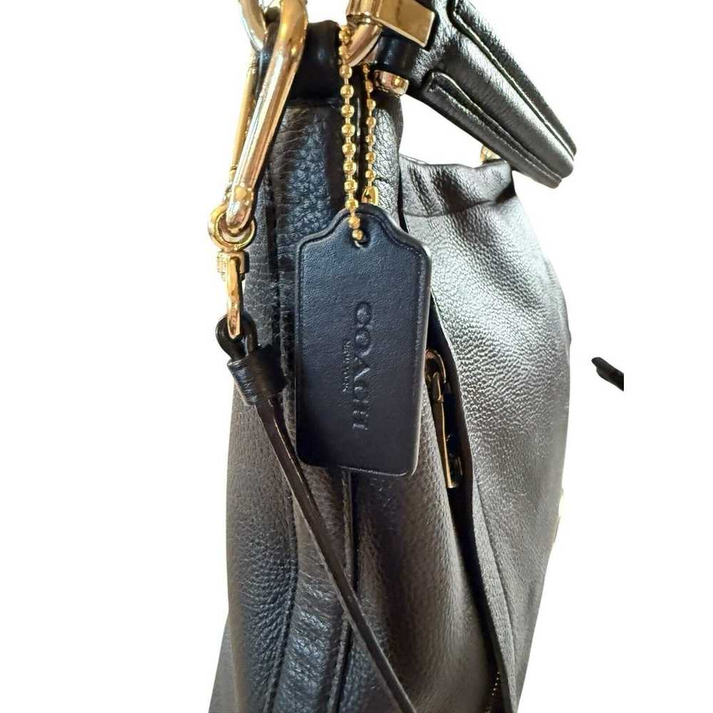 Coach Women's Scout Black Pebble Leather Hobo Bag… - image 3