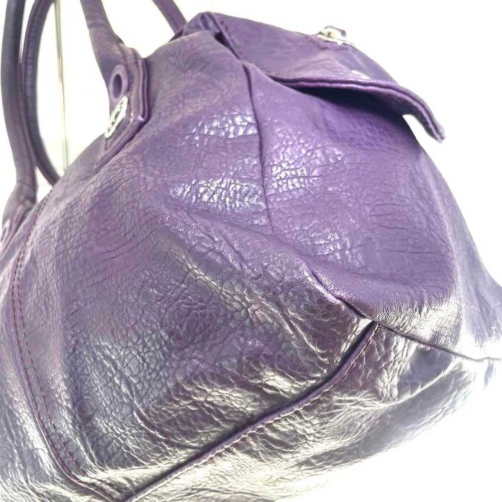 Diesel Shoulder Bag Purple Turn Lock Leather DIES… - image 12