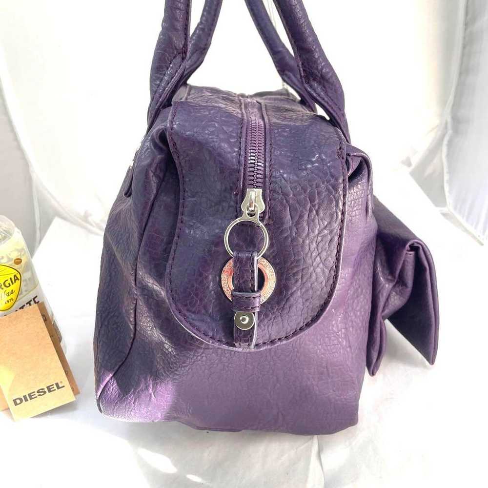 Diesel Shoulder Bag Purple Turn Lock Leather DIES… - image 7