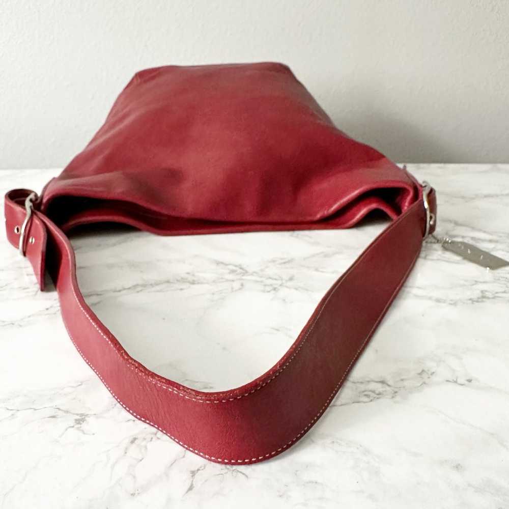 Vintage Coach Red Leather XL Convertible Duffle B… - image 7