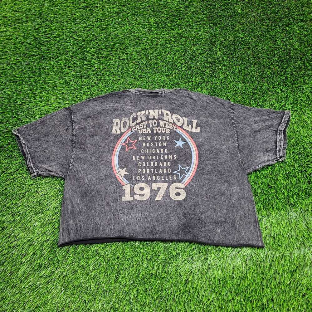 Brand Rock-n-Roll 1976 Cropped Shirt Womens L 21x… - image 7