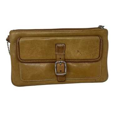 COACH-Vintage Tan Leather Tan Wristlet