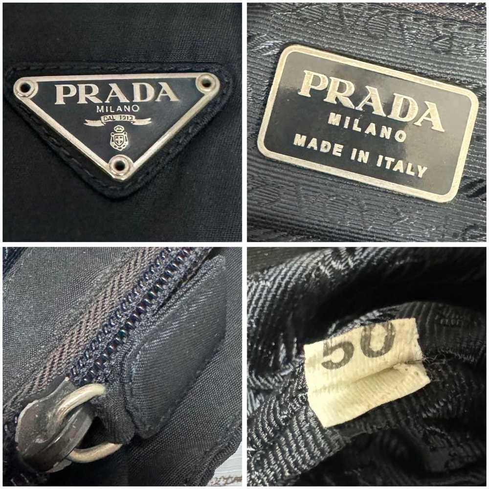 PRADA Tote Bag Handbag Triangle Logo Nylon Black … - image 10