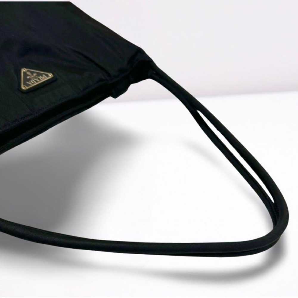 PRADA Tote Bag Handbag Triangle Logo Nylon Black … - image 9