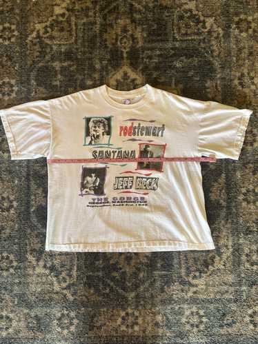 Band Tees × Vintage 1995 Rod Stewart, Santana, Jef