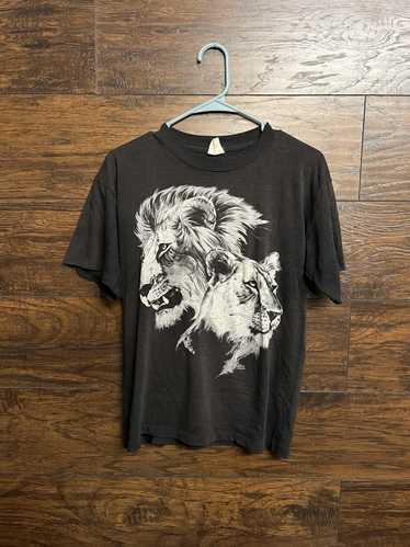 Designer VTG Lion Lioness T-shirt 1984 Harlequin A