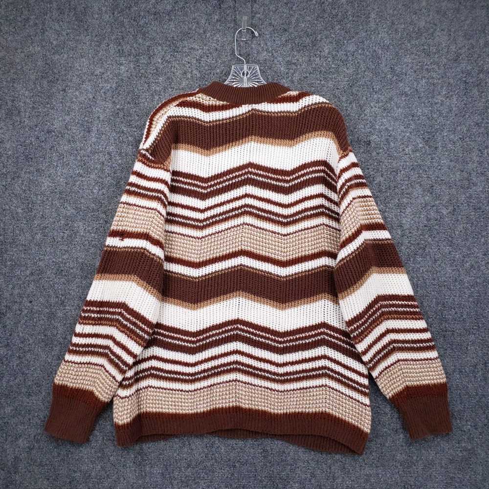 Vintage Classic Mens Extra Large Brown Striped Pu… - image 2