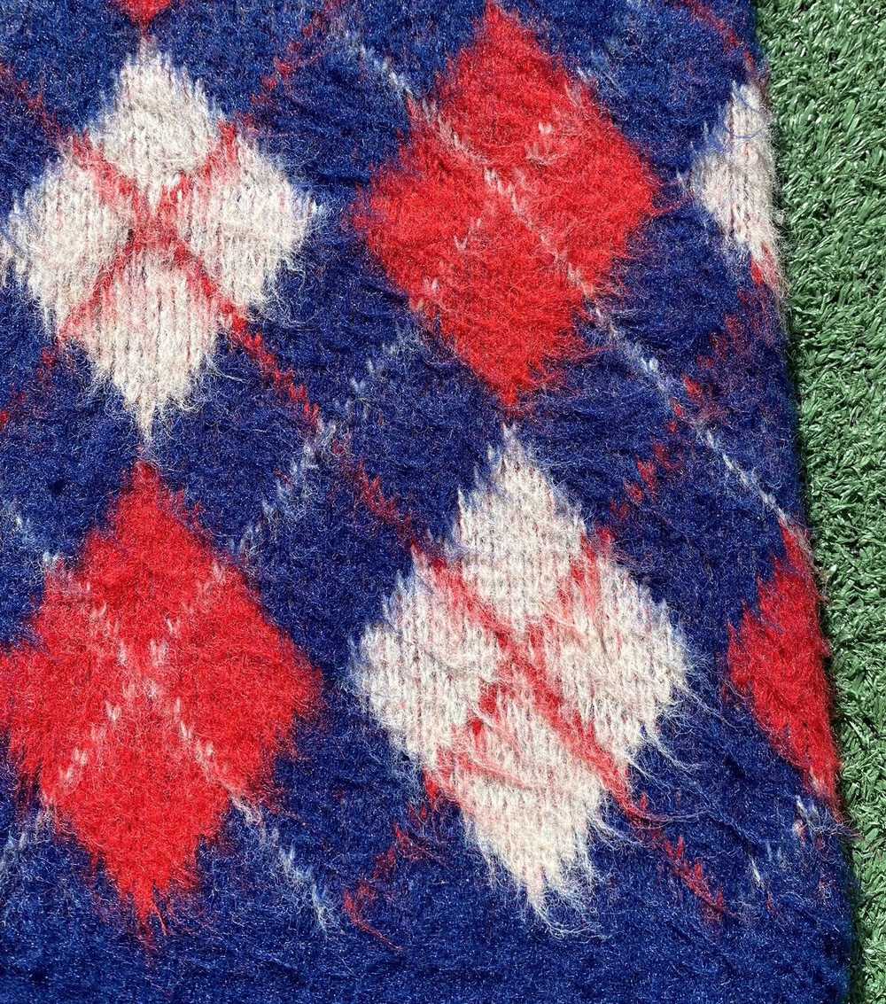 Vintage Vintage 70’s Orlon By Campus Fuzzy Argyle… - image 3