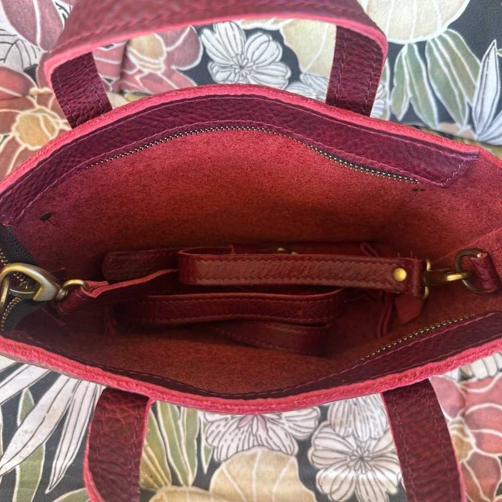 Portland leather sangria mini crossbody - image 4