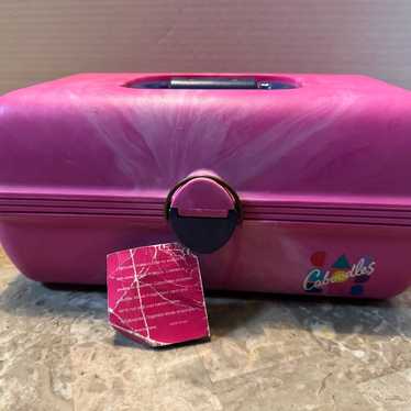 Caboodles Makeup Case Model 2620 Aqua Pink shops Mirror Trays Made in USA