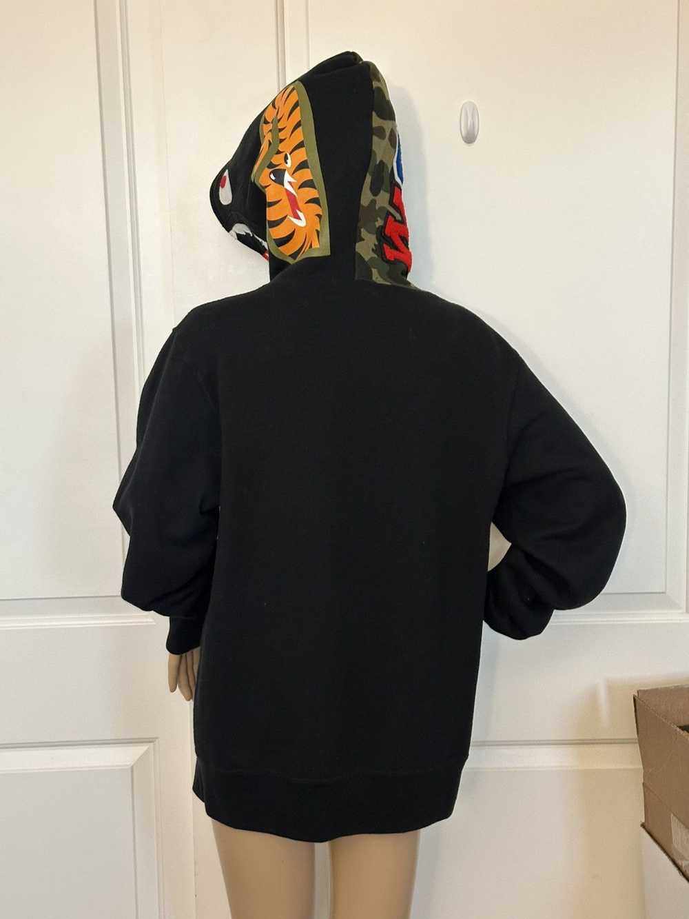 Bape RARE TEXT Bape Shark Full Zip - Black Camo - image 2