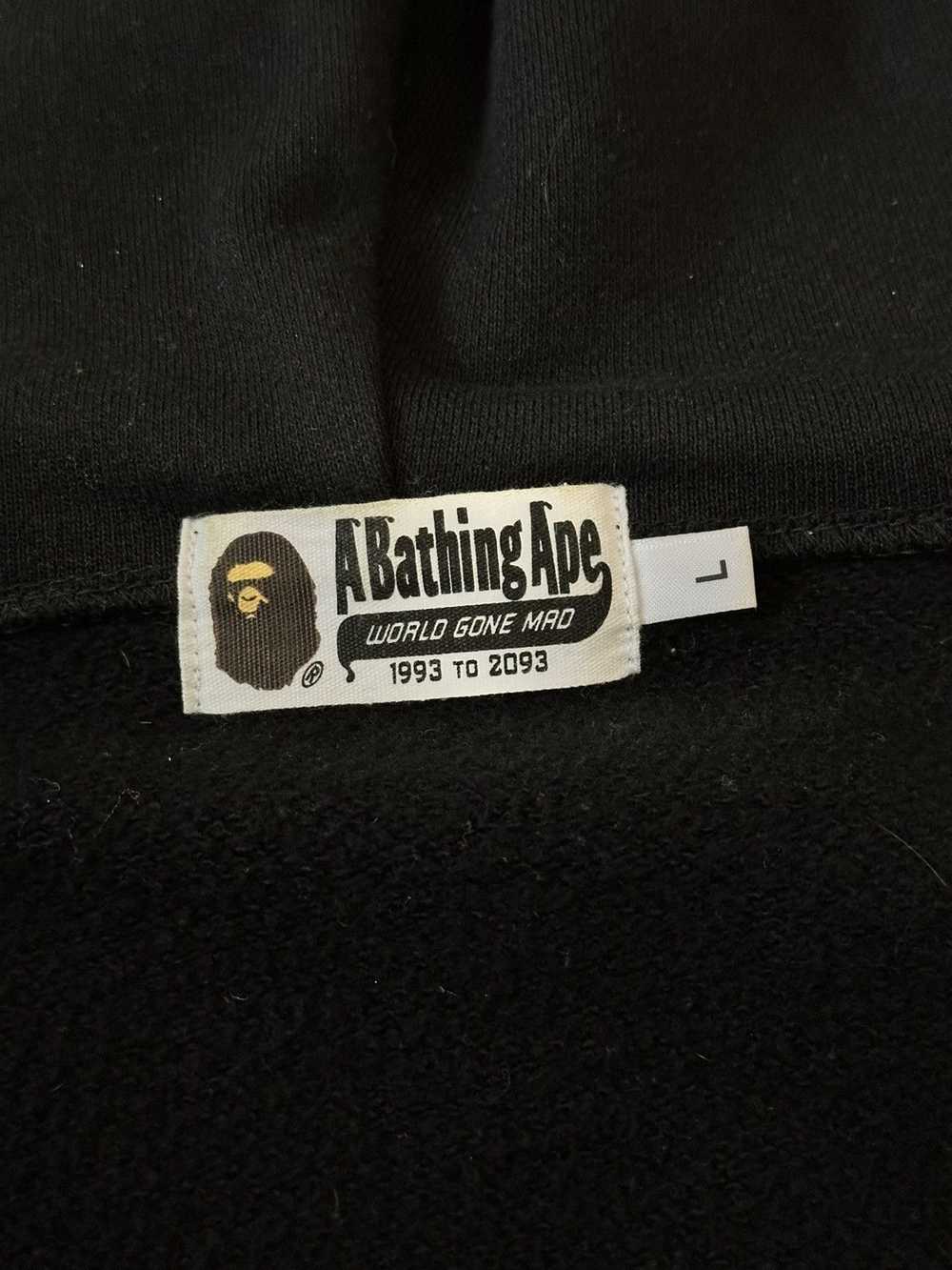 Bape RARE TEXT Bape Shark Full Zip - Black Camo - image 8