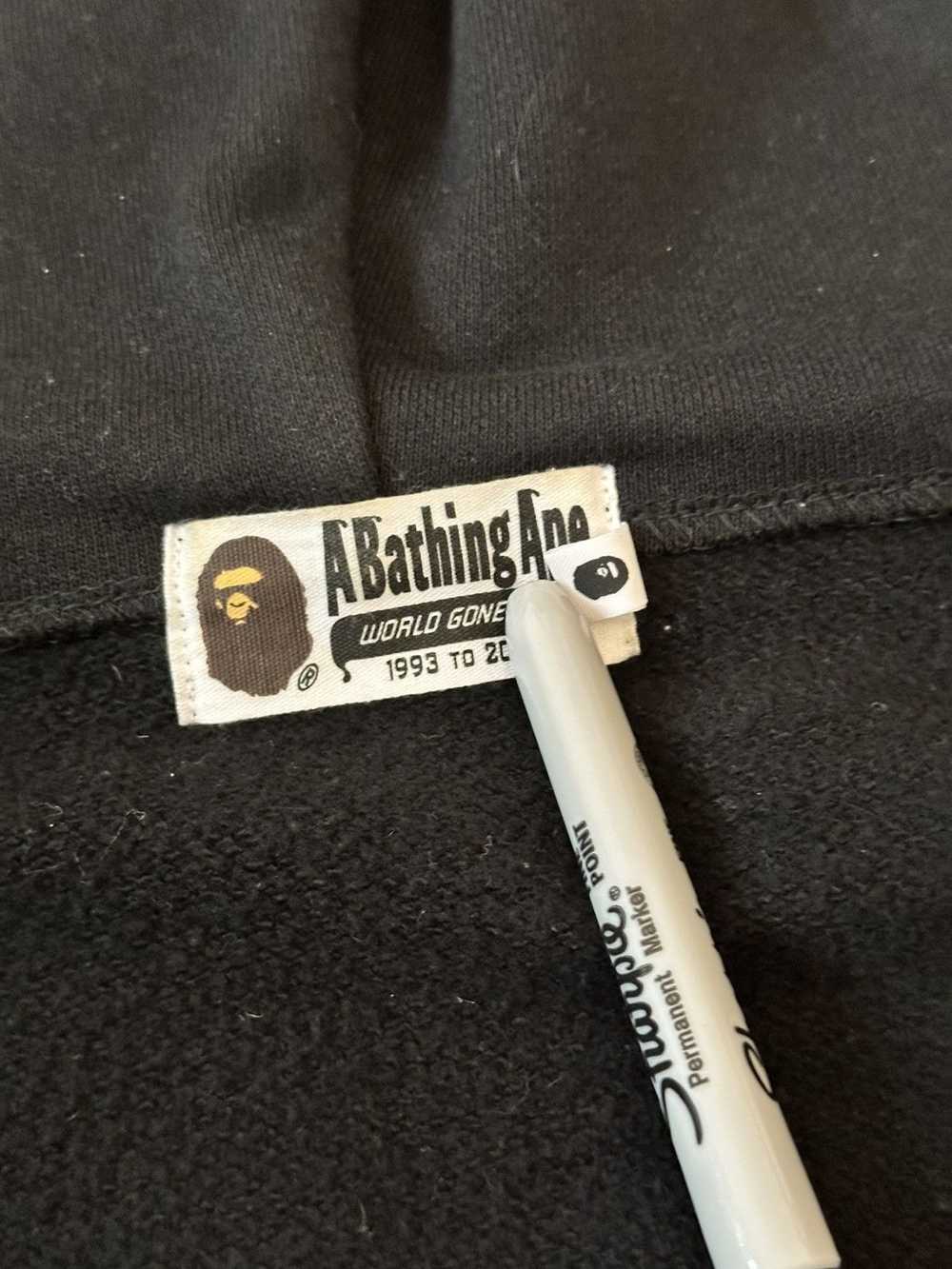 Bape RARE TEXT Bape Shark Full Zip - Black Camo - image 9