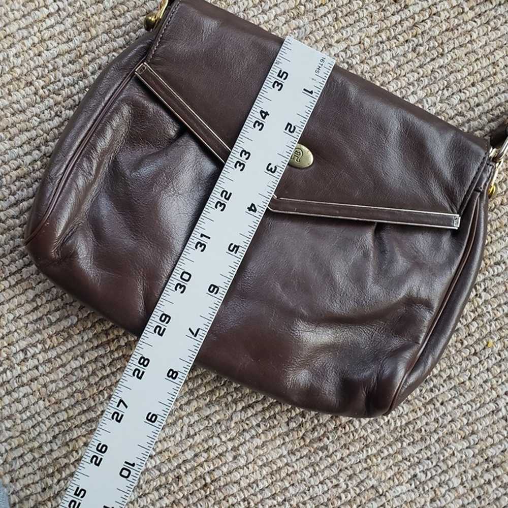 Vintage 60s 70s Etienne Aigner Brown Leather Hand… - image 10