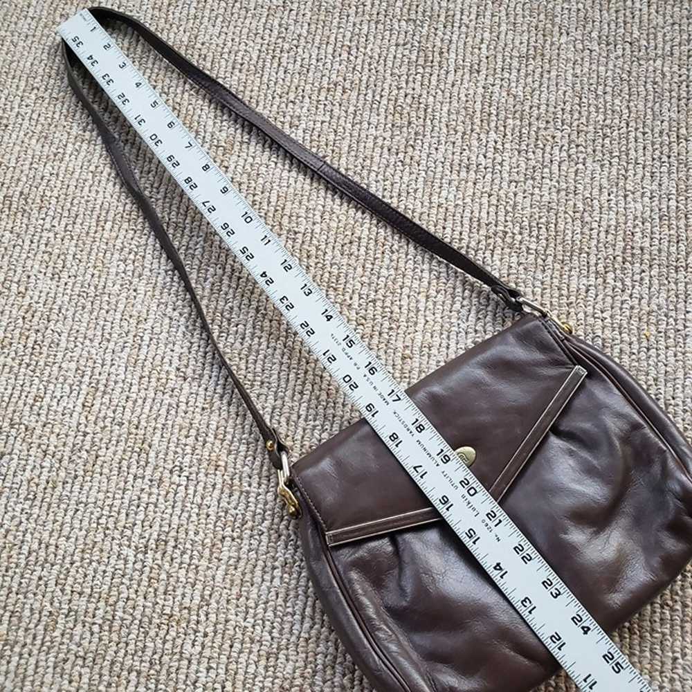 Vintage 60s 70s Etienne Aigner Brown Leather Hand… - image 11