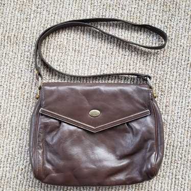 Vintage 60s 70s Etienne Aigner Brown Leather Handb