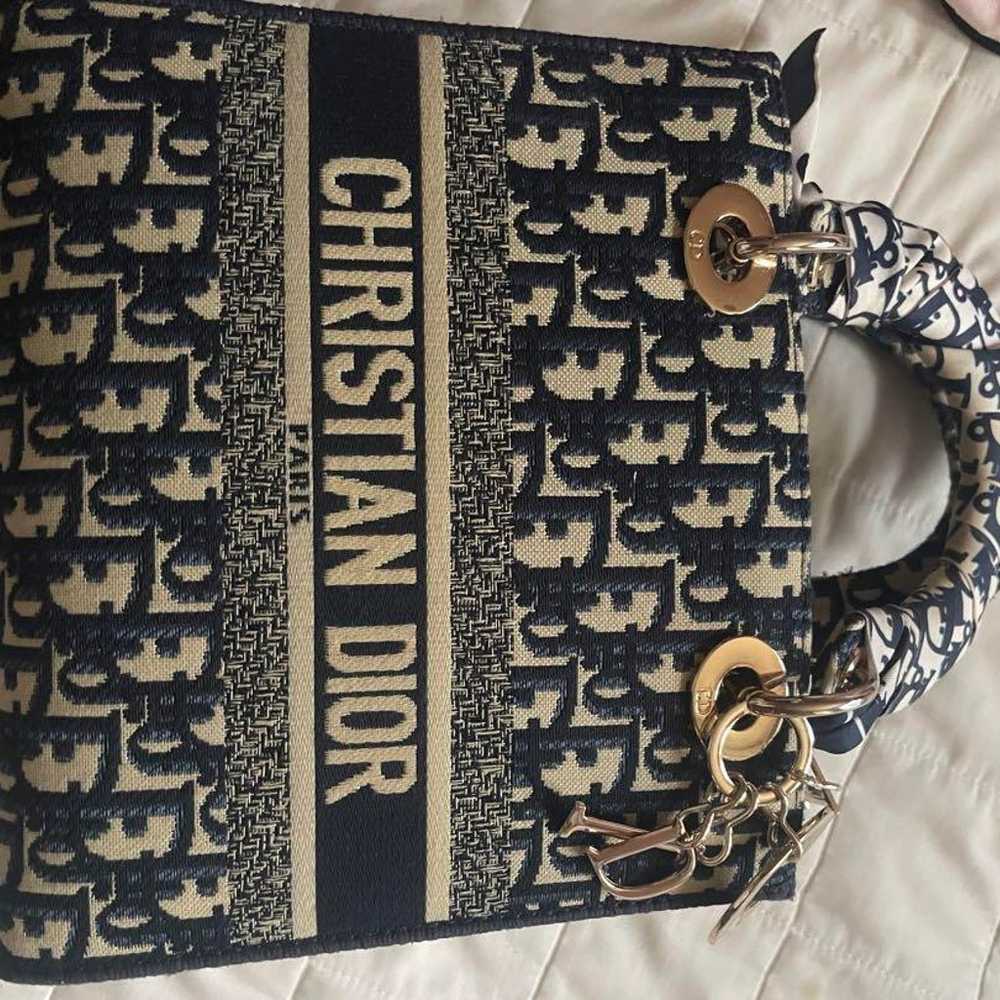 Christian Dior Handbag Navy Canvas - image 1